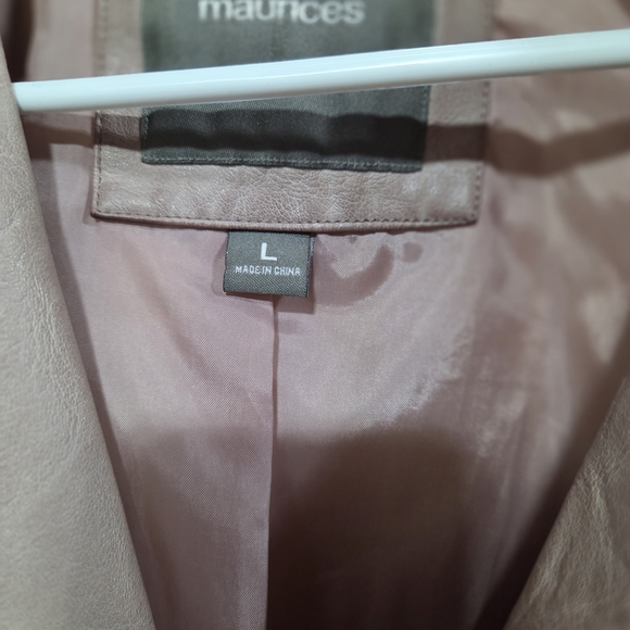Maurices Women's Pink Faux LeatherJacket Size Large - Picture 4 of 4